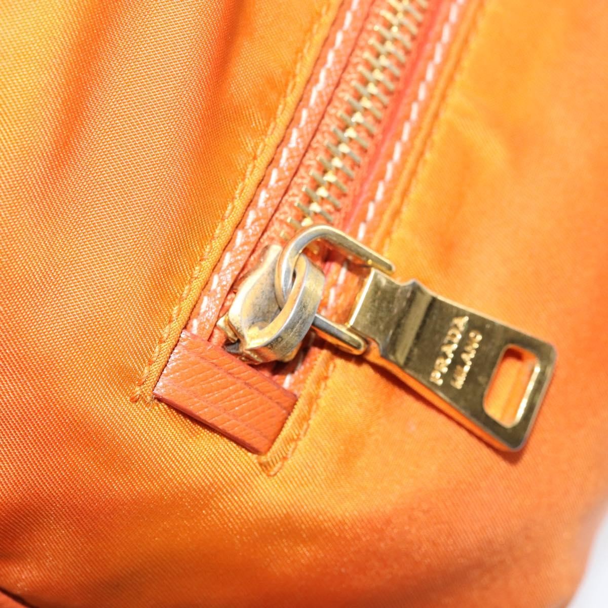Prada Front Zip Hobo Tessuto, ORANGE, NYLON, Shoulder bag