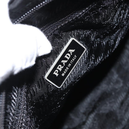 Prada Buckle Messenger Bag Tessuto, Black, Nylon, Shoulder Bag