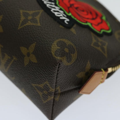 Louis Vuitton Cosmetic Pouch Limited Edition Patches Monogram Canvas, BROWN, CANVAS, Clutche & pouche