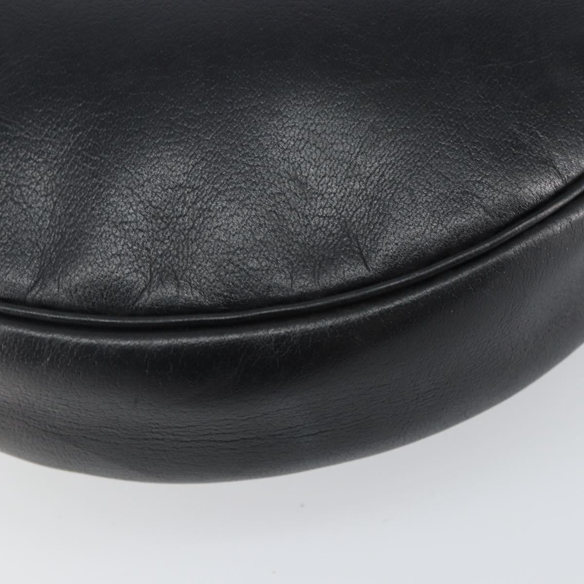 Christian Dior Vintage Shoulder Bag Leather, NAVY, LEATHER, Shoulder bag