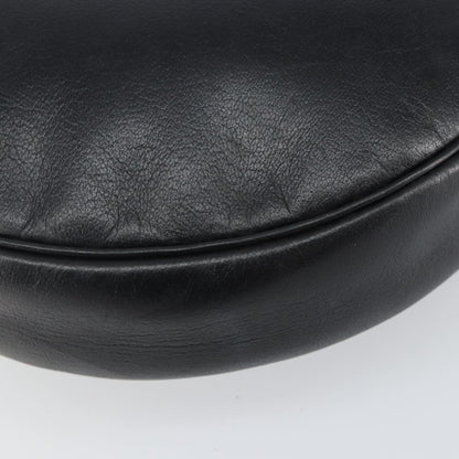 Christian Dior Vintage Shoulder Bag Leather, NAVY, LEATHER, Shoulder bag