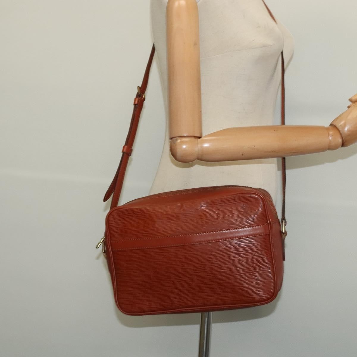 Louis Vuitton Trocadero Handbag Epi Leather, BROWN, LEATHER, Shoulder bag