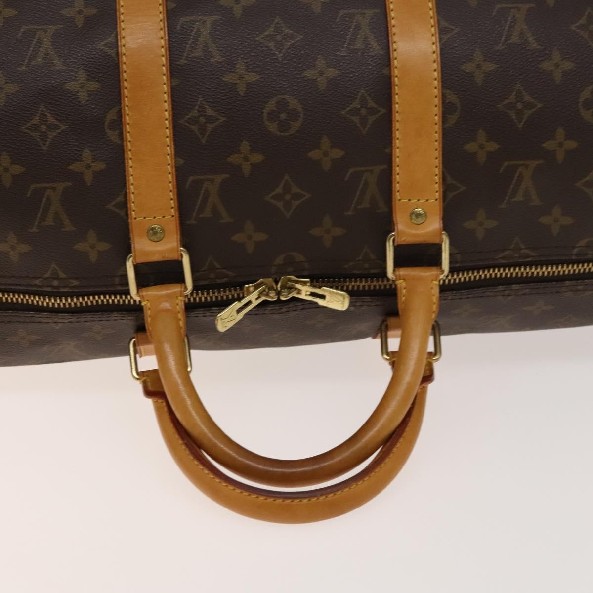 Louis Vuitton Keepall Bag Monogram Canvas, BROWN, CANVAS, Travel bag