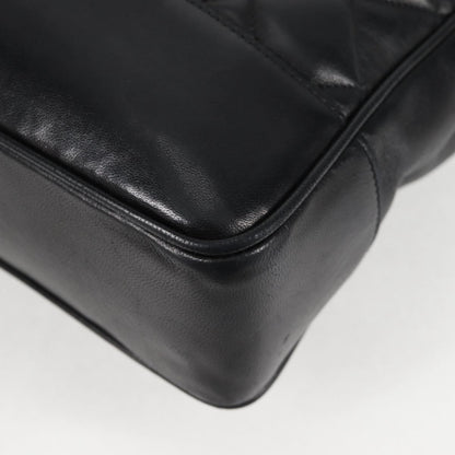 Chanel Vintage Shopping Tote Quilted Lambskin, BLACK, LEATHER, Tote bag
