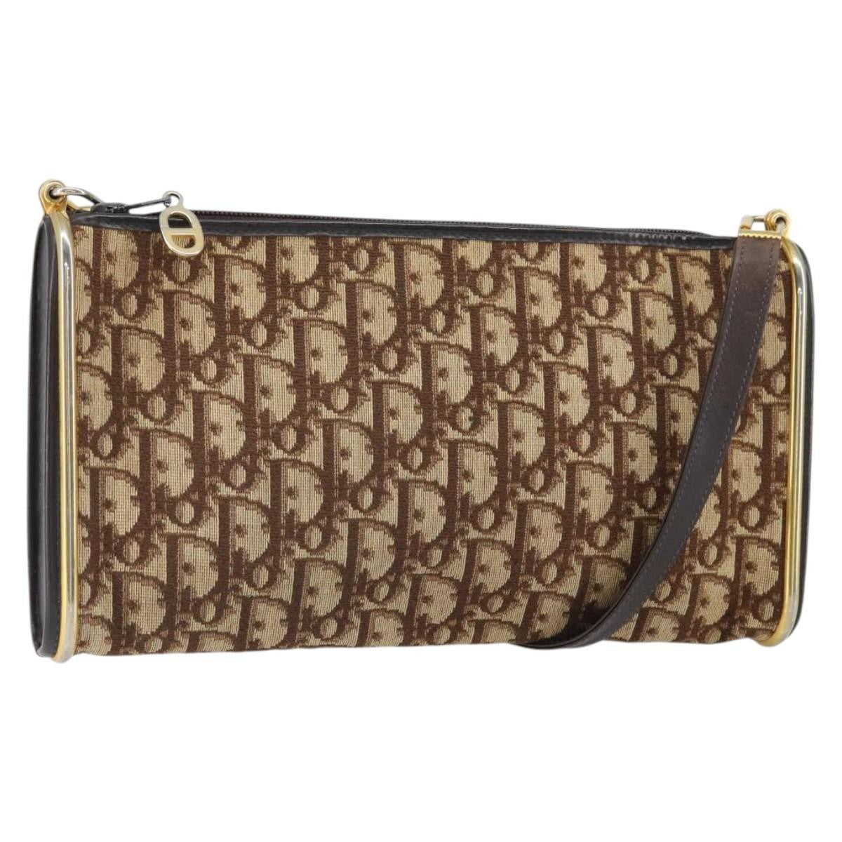 Christian Dior Trotter shoulder bag Canvas, BROWN, CANVAS, Shoulder bag