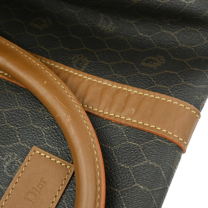 Christian Dior Vintage Honeycomb Boston bag Canvas and Leather, BLACK, PVC, Travel bag
