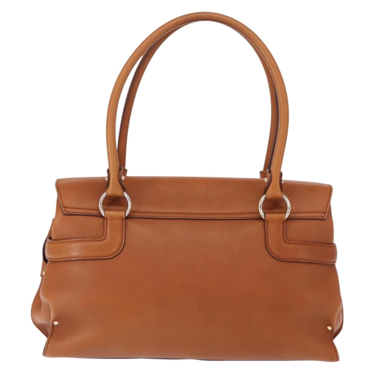 Salvatore Ferragamo Virna Satchel Leather, BROWN, LEATHER, Shoulder bag