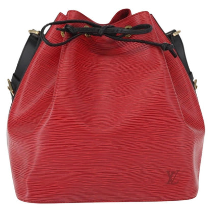 Louis Vuitton Bicolor Petit Noe Handbag Epi Leather, RED, LEATHER, Shoulder bag