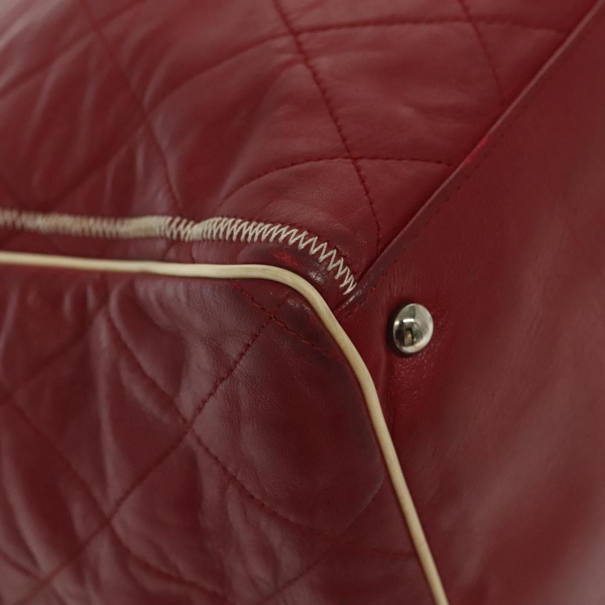 Chanel Vintage Reissue Chain Shopping Tote Leather, RED, LEATHER, Tote bag