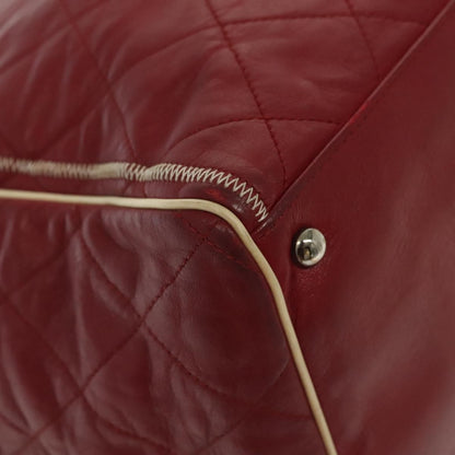 Chanel Vintage Reissue Chain Shopping Tote Leather, RED, LEATHER, Tote bag
