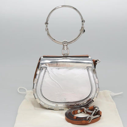 Chloe Nile Crossbody Bag Mirror Leather, BROWN, LEATHER, Crossbody bag