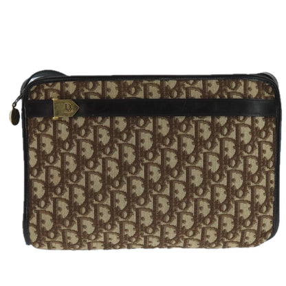 Christian Dior Vintage Trotter Shoulder Bag Canvas, BROWN, CANVAS, Shoulder bag