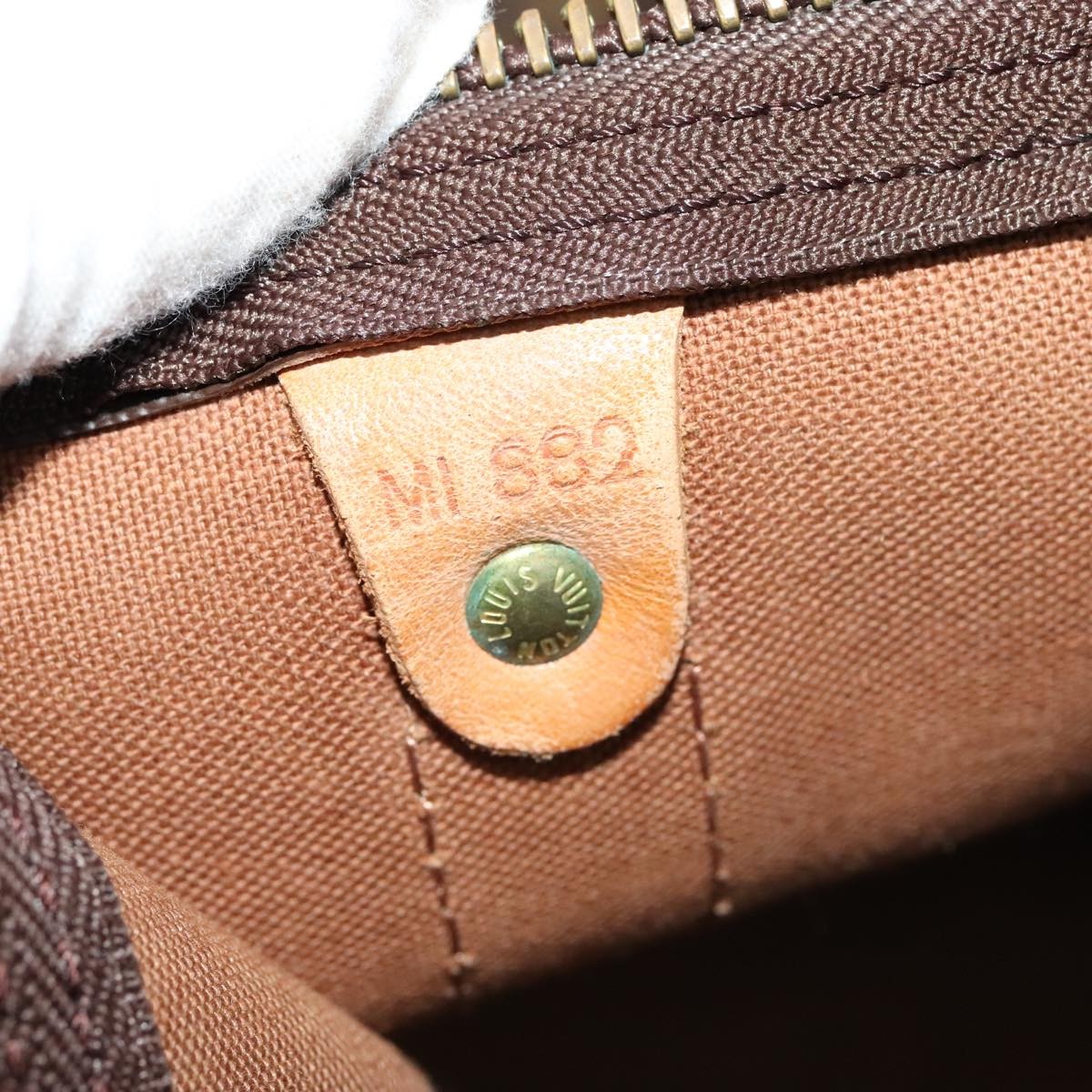 Louis Vuitton Keepall Bag Monogram Canvas, BROWN, CANVAS, Travel bag