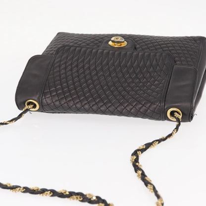 Bally Vintage Shoulder Bag Leather, BLACK, LEATHER, Shoulder bag