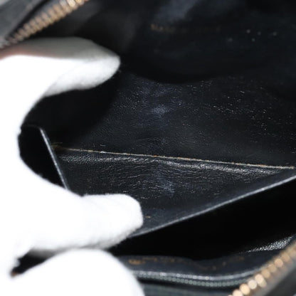 Chanel Vintage Square Front Pocket Camera Bag Quilted Patent, BLACK, LEATHER, Crossbody bag