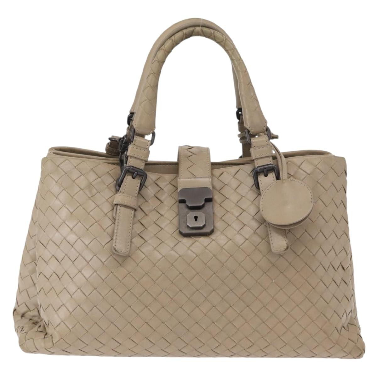 Bottega Veneta Roma Bag Intrecciato Nappa, GRAY, LEATHER, Handbag