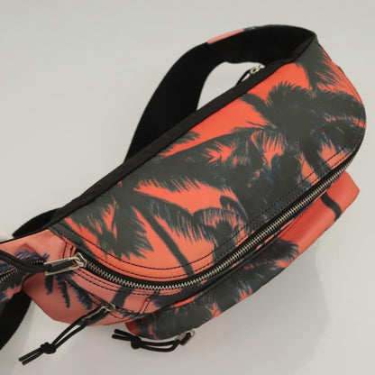Saint Laurent Front Pocket Waist Bag Printed Nylon, Pink, Nylon, Shoulder Bag