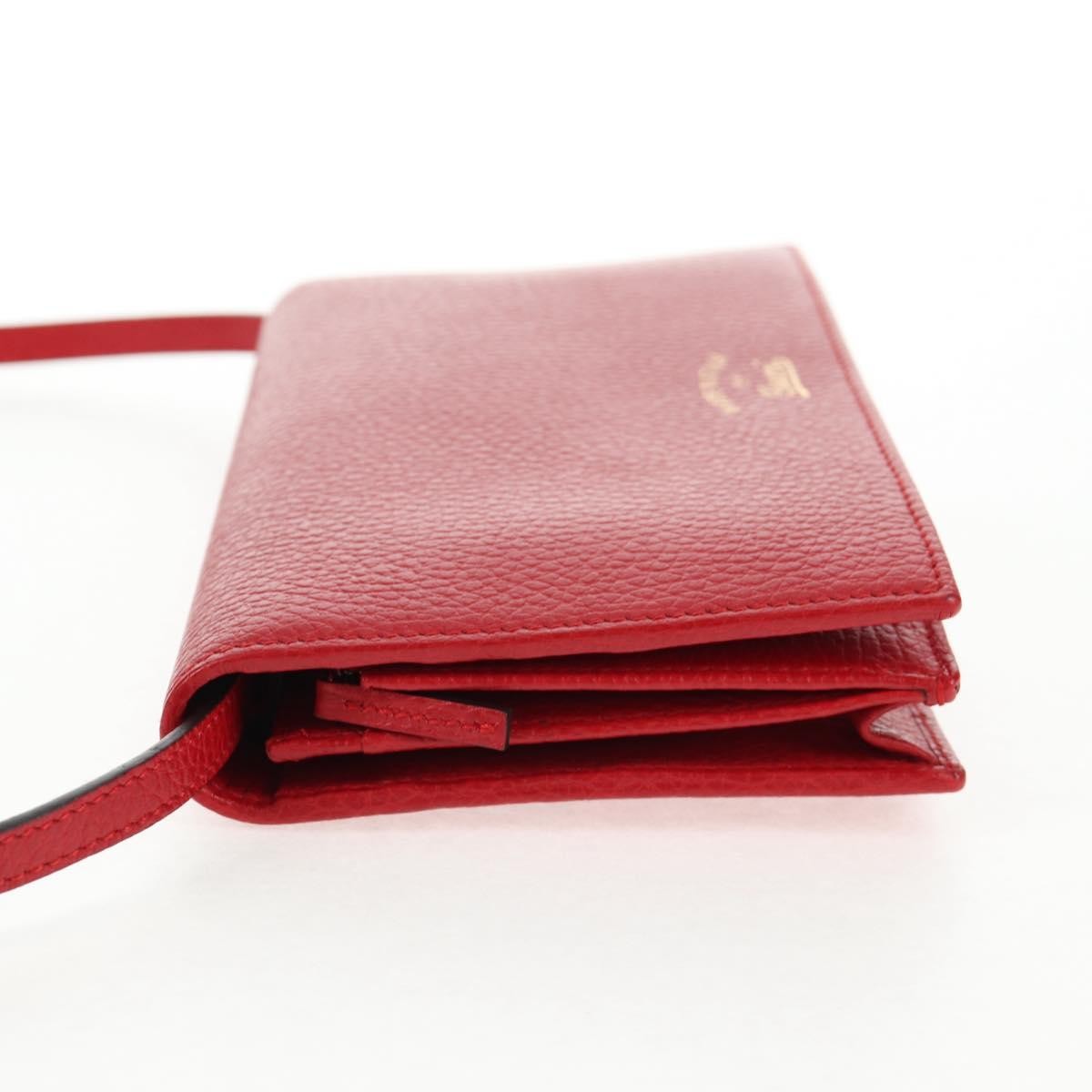 Gucci Wallet on Strap Leather, RED, LEATHER, Wallets