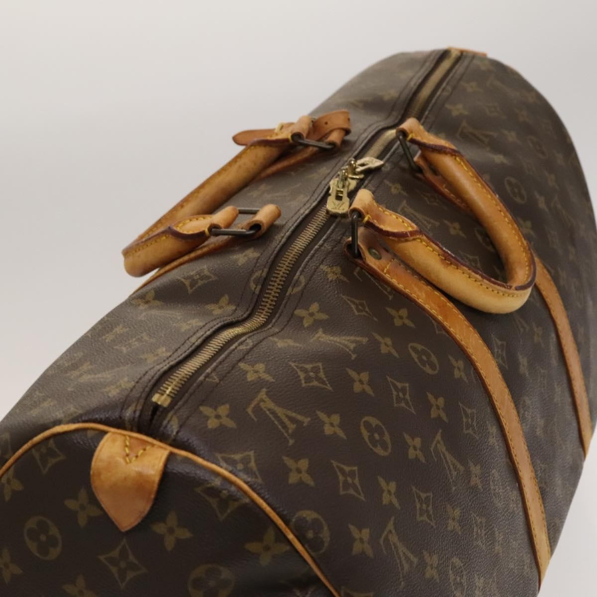 Louis Vuitton Keepall Bag Monogram Canvas, BROWN, CANVAS, Travel bag