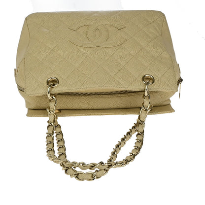 Chanel Petite Timeless Tote Stitched Calfskin, BEIGE, CALFSKIN, Shoulder bag