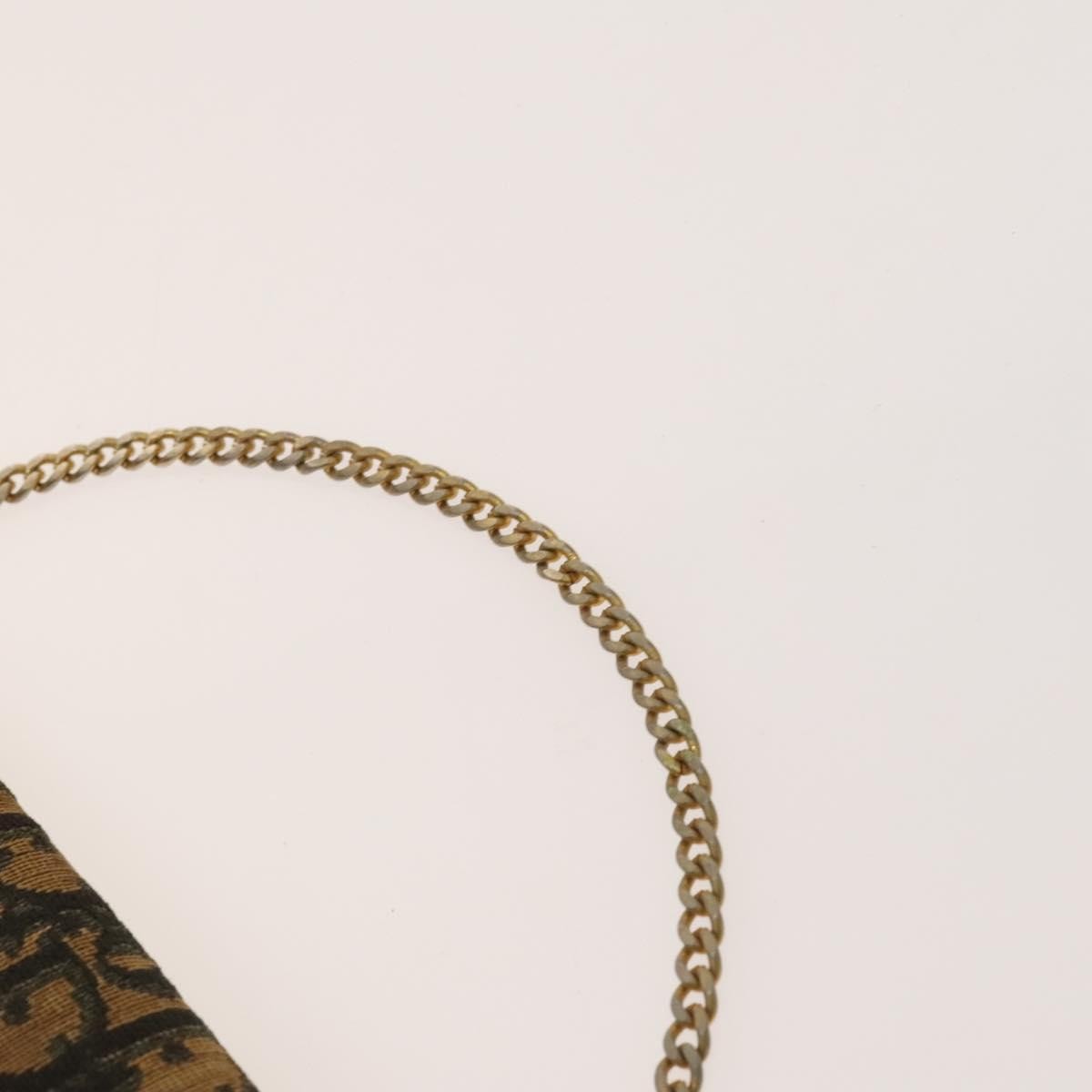 Christian Dior Vintage Trotter Shoulder Bag Canvas, BROWN, CANVAS, Shoulder bag