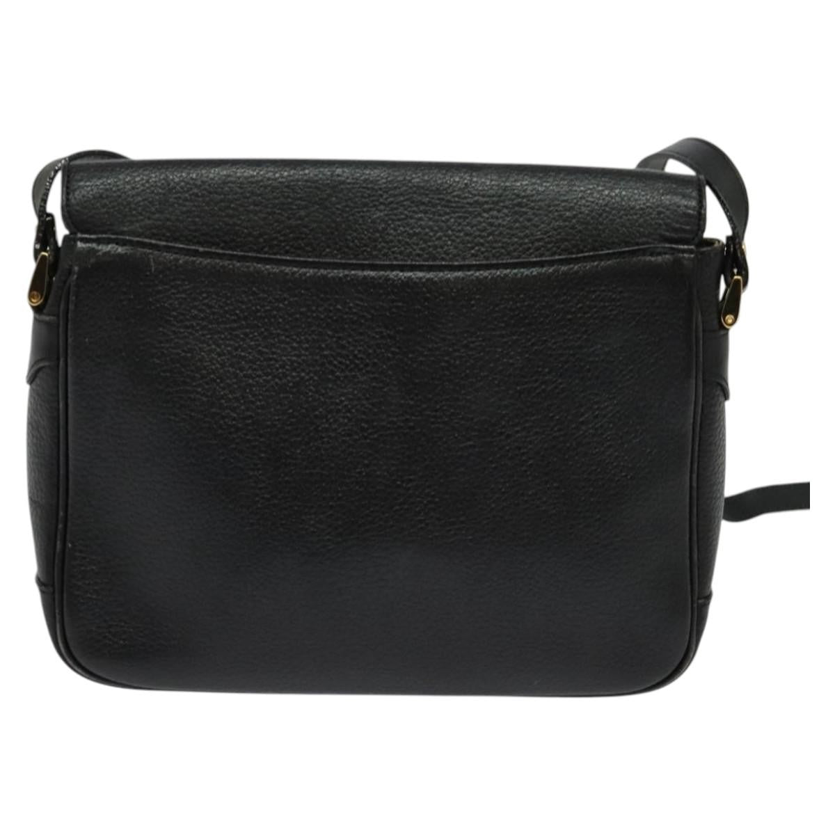 Burberry Vintage Crossbody Bag Leather, BLACK, LEATHER, Shoulder bag