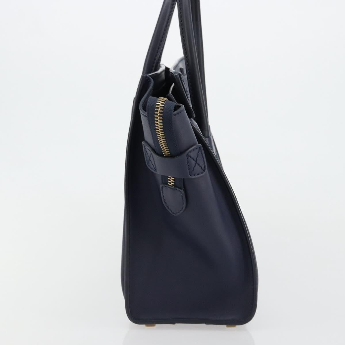 Celine Tricolor Luggage Bag Leather, Navy, Leather, Handbag