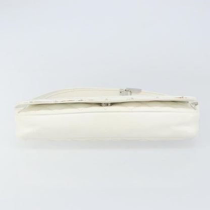 Chanel Vintage Timeless CC Adjustable Shoulder Bag Quilted Calfskin, White, Leather, Shoulder Bag