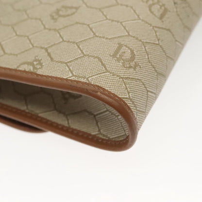Christian Dior Vintage Honeycomb chain Canvas, BEIGE, CANVAS, Handbag