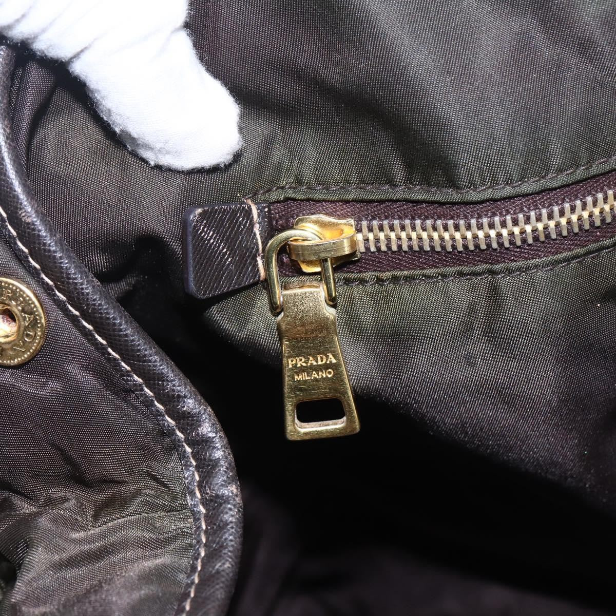 Prada Open Tote Tessuto, Khaki, Nylon, Tote Bag