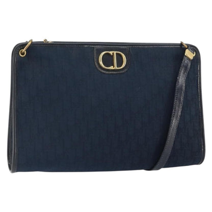 Christian Dior Vintage CD trotter Shoulder bag Canvas, NAVY, CANVAS, Shoulder bag