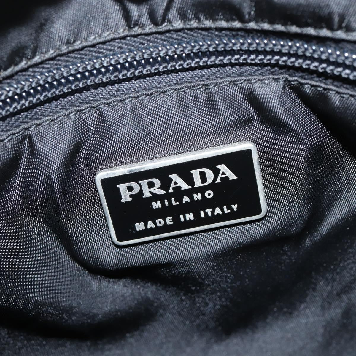 Prada Resin Handle Tote Tessuto, Black, Nylon, Tote Bag