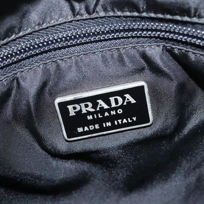 Prada Resin Handle Tote Tessuto, Black, Nylon, Tote Bag
