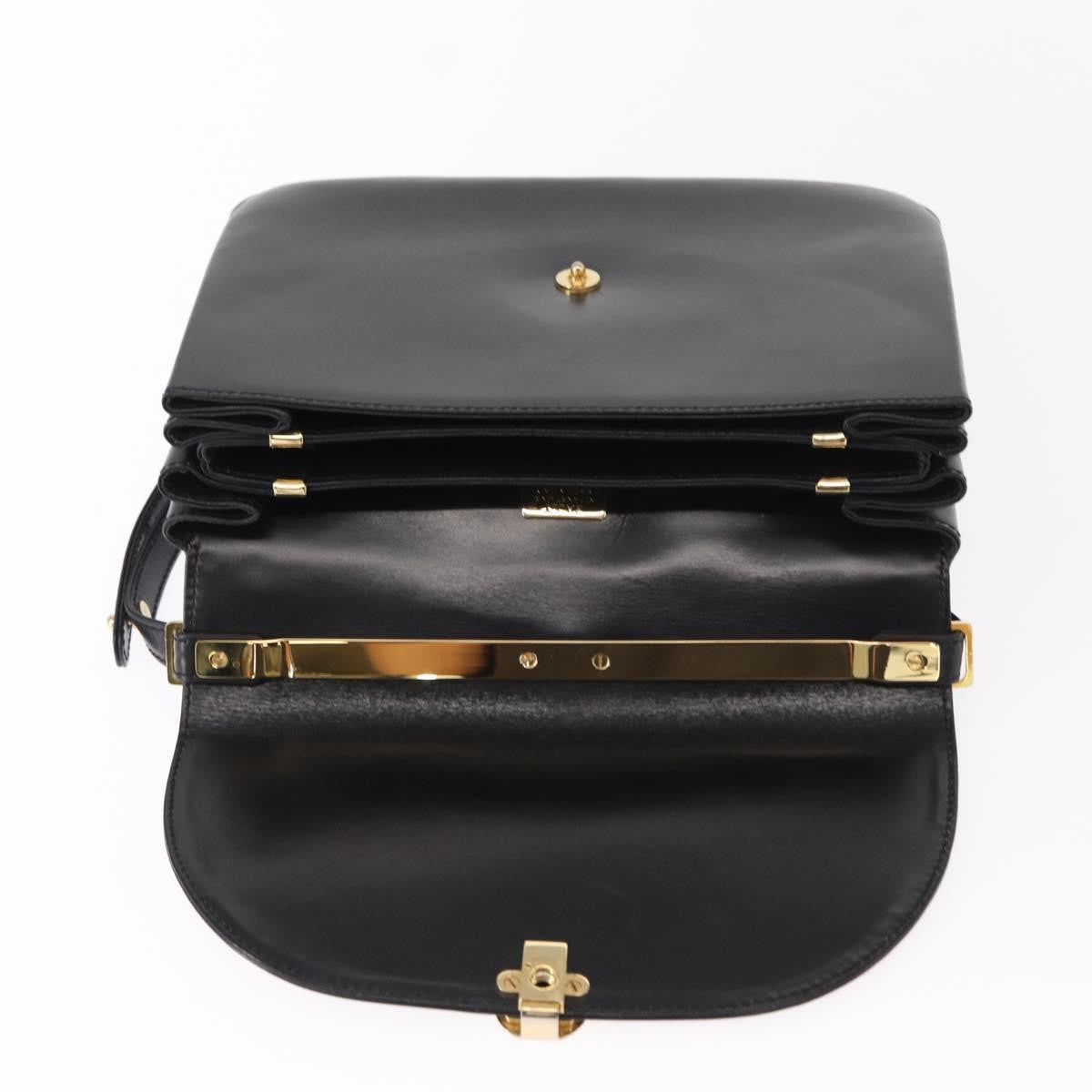 Bally Vintage Shoulder Bag Leather, BLACK, LEATHER, Shoulder bag