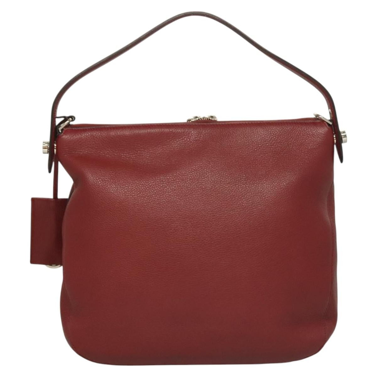 Bally Vintage Shoulder Bag Leather, RED, LEATHER, Shoulder bag