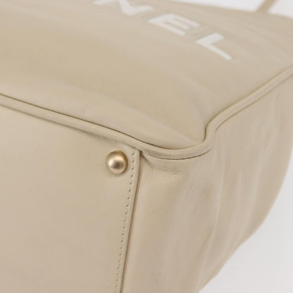 Chanel Camellia Tote Leather, BEIGE, LEATHER, Tote bag
