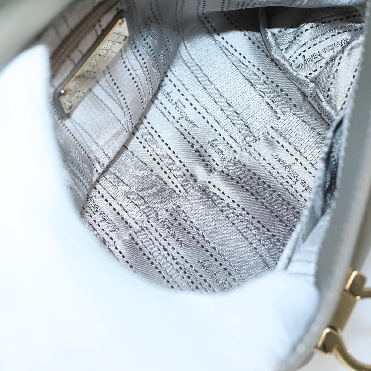 Salvatore Ferragamo Sofia Satchel Smooth Leather, GRAY, LEATHER, Handbag