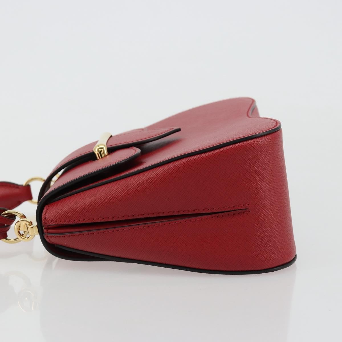 Prada Sidonie Top Handle Bag Saffiano Leather, Red, Leather, Handbag