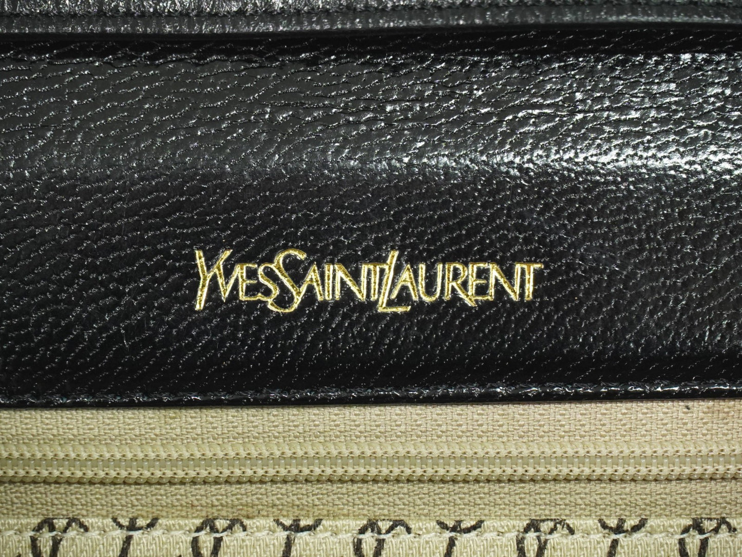 Saint Laurent Vintage Shoulder Bag Leather, BLACK, LEATHER, Shoulder bag