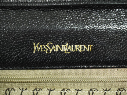 Saint Laurent Vintage Shoulder Bag Leather, BLACK, LEATHER, Shoulder bag