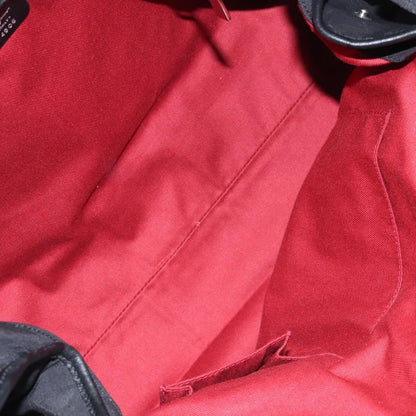 Salvatore Ferragamo Gancini handbag Nylon, BLACK, NYLON, Handbag