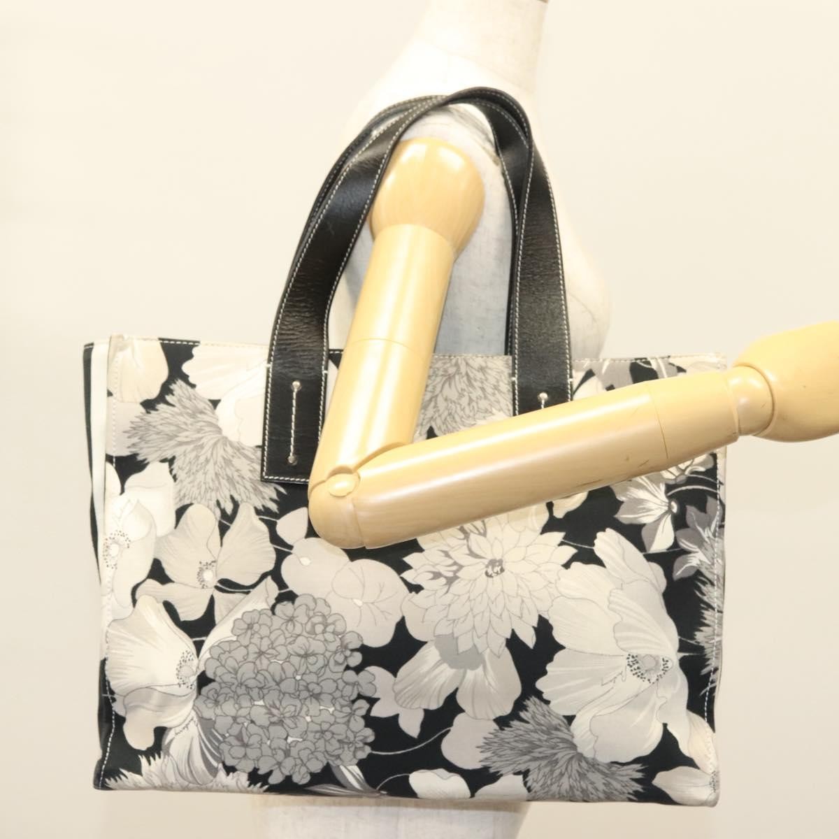 Burberry Vintage Tote Canvas, BLACK, CANVAS, Tote bag