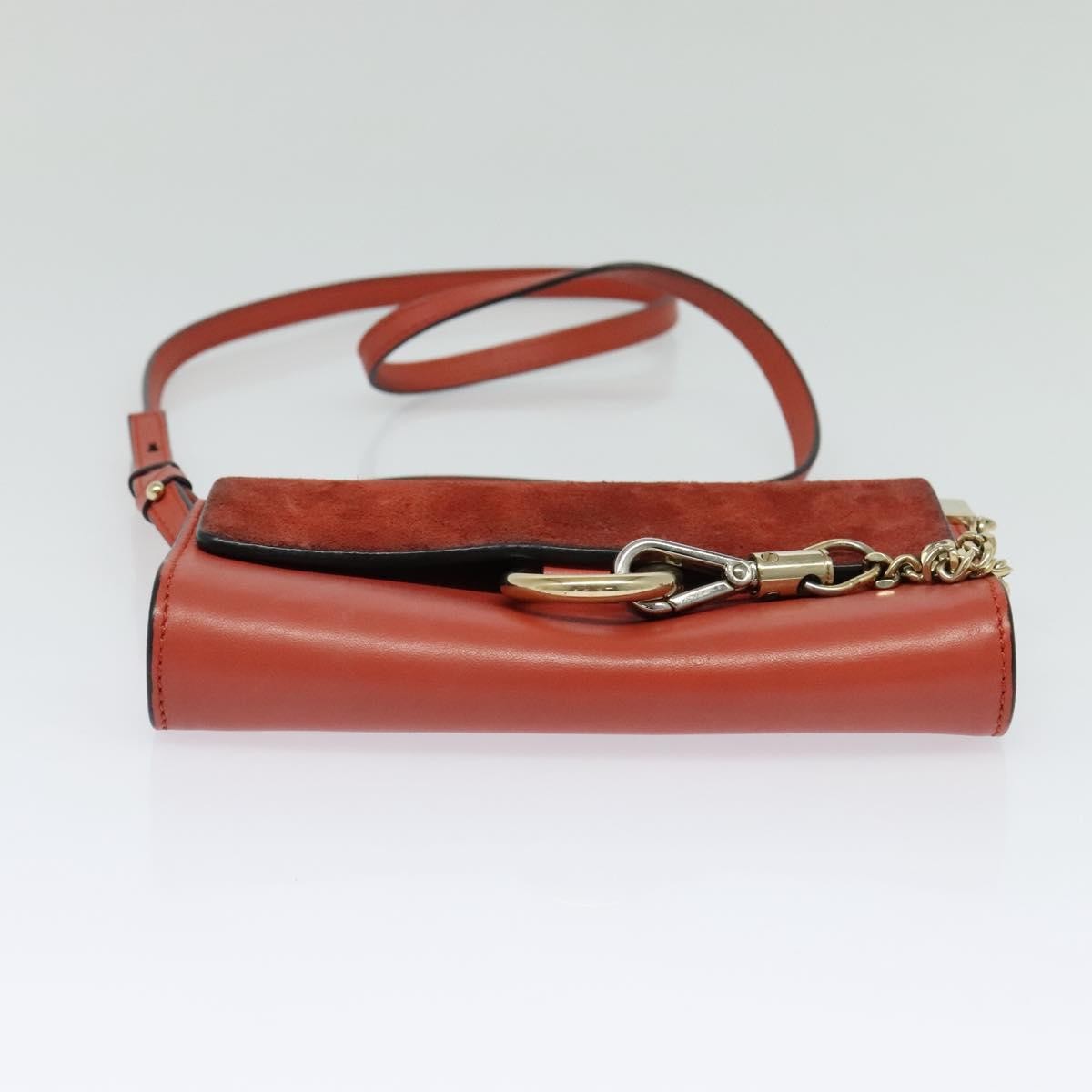 Chloe Faye Crossbody Leather and Suede, RED, SUEDE, Shoulder bag
