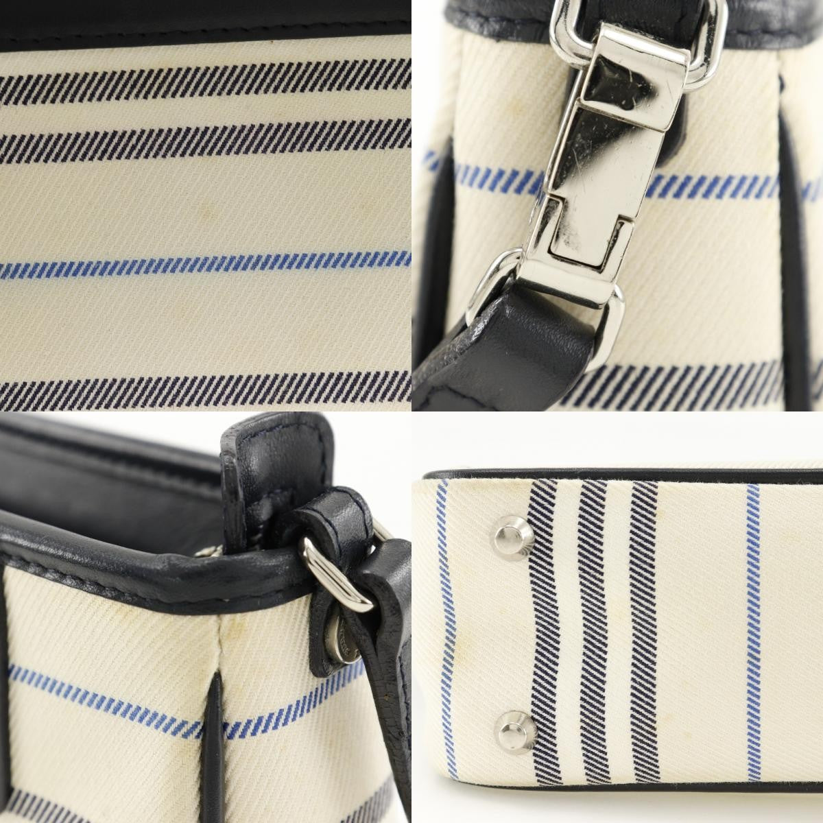 Burberry Vintage Shoulder Bag Canvas, BEIGE, CANVAS, Shoulder bag