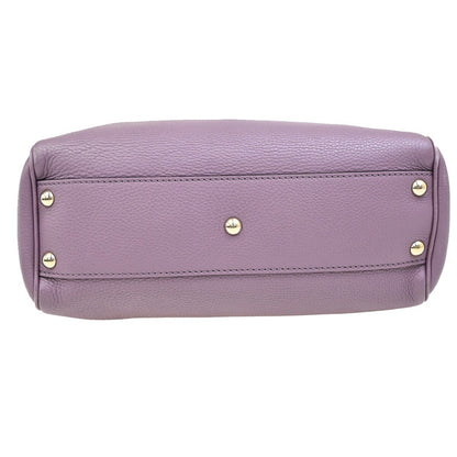 Gucci Bamboo shopper bag Leather, PURPLE, LEATHER, Tote bag