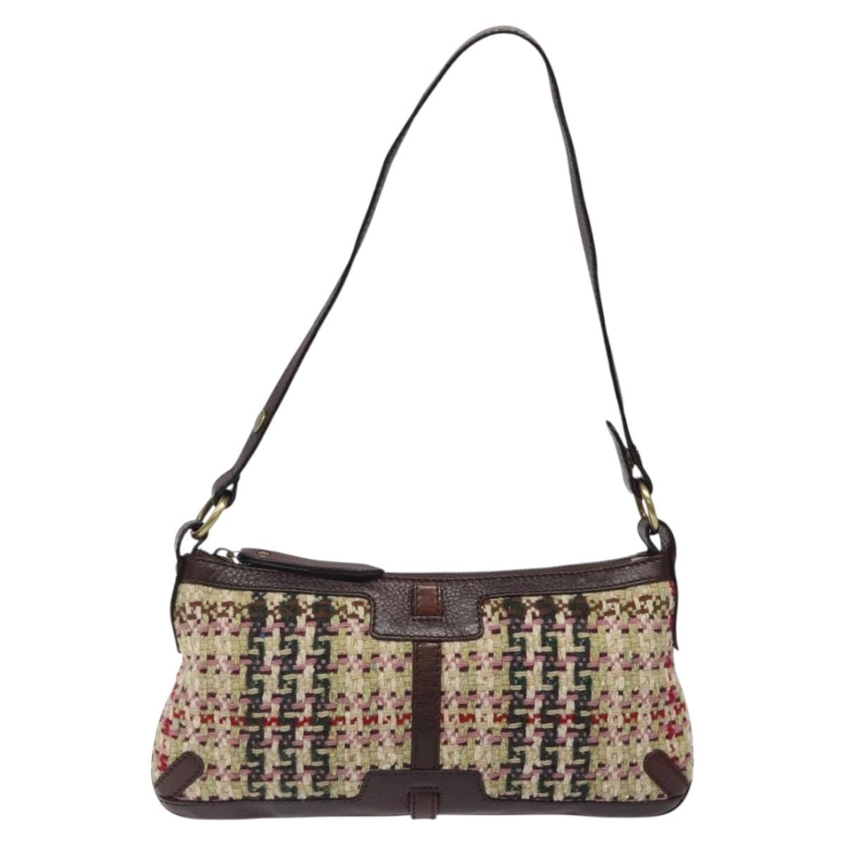 Burberry Vintage Shoulder Bag Wool, BEIGE, WOOL, Shoulder bag