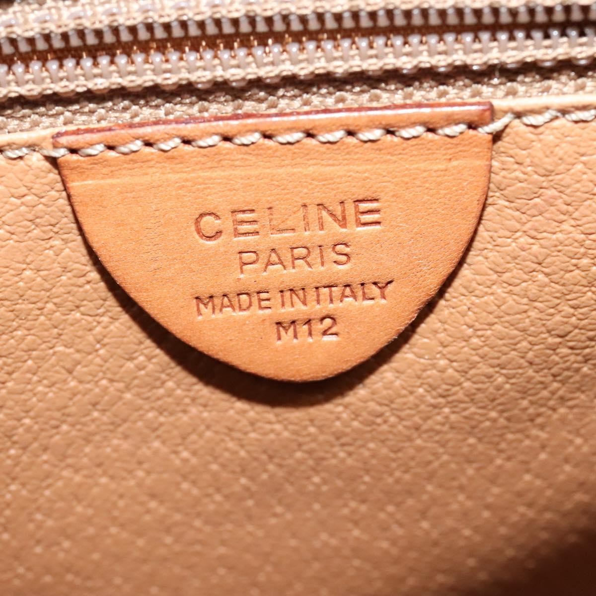 Celine Macadam Shoulder Bag PVC Leather, BROWN, CANVAS, Shoulder bag