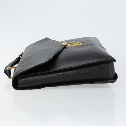 Chanel Vintage Lock Briefcase Caviar, Black, Leather, Briefcase