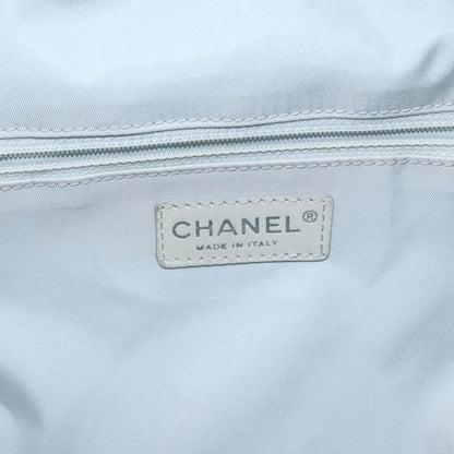 Chanel Biarritz Tote Nylon, SILVER, NYLON, Tote bag