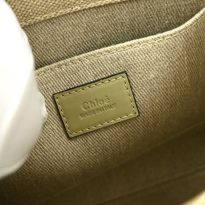 Chloe Woody Friendship Tote Canvas, BEIGE, CANVAS, Tote bag